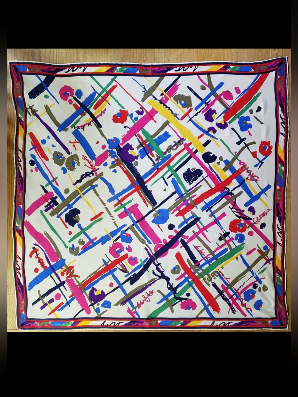 Graffiti on  Silk